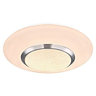Globo LED-Deckenleuchte rund Candida (18 W, Ø x H: 340 mm x 8 cm, Weiß, Warmweiß)