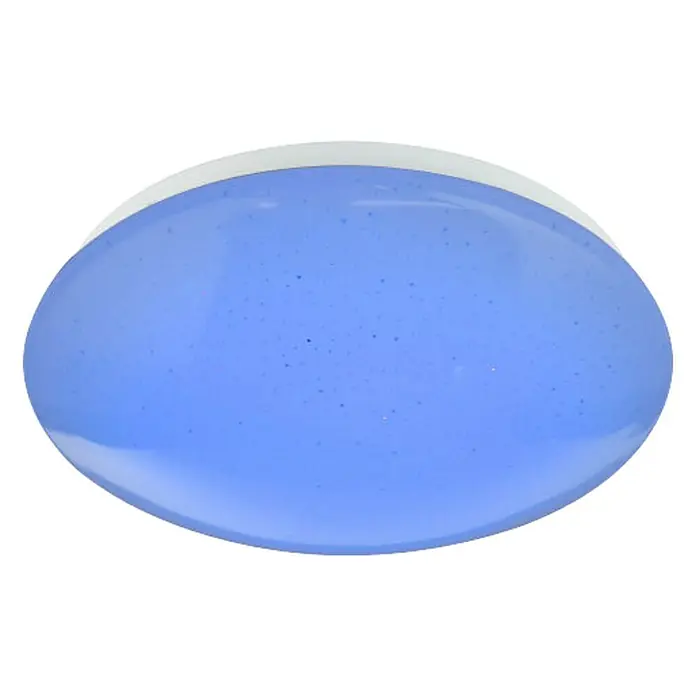 Globo LED-Deckenleuchte Atreju I - 12 W, Opal/Weiß, Warmweiß - Blaue Deckenleuchte mit glitzerndem Effekt für eine stimmungsvolle Beleuchtung im Raum. Moderne Lampe für Wohnzimmer, Schlafzimmer oder Flur.