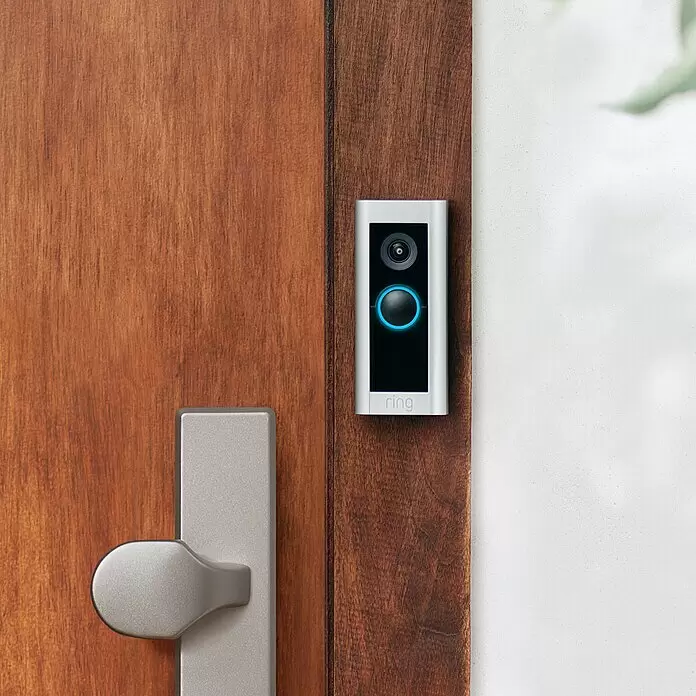 Ring Türklingel mit Kamera Video Doorbell Pro 2 Plug-in - Netzanschluss, Nickel matt, 1536p HD, 2,2 x 4,9 x 11,4 cm, Smarte Steuerung: Ring App - Stimmungsaufnahme