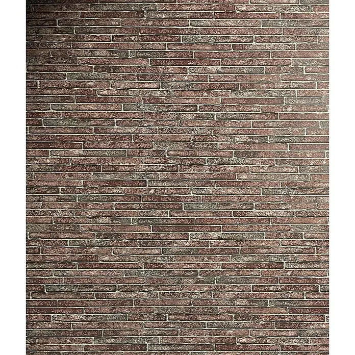 Marburg Sand & Stones Vliestapete Steinmauer I - Rot, Steinoptik, 10,05 x 0,53 m - Rote Backsteinmauer Textur mit hellen Fugen. Abgenutztes Design und vielseitige Optik für moderne und rustikale Innenräume.