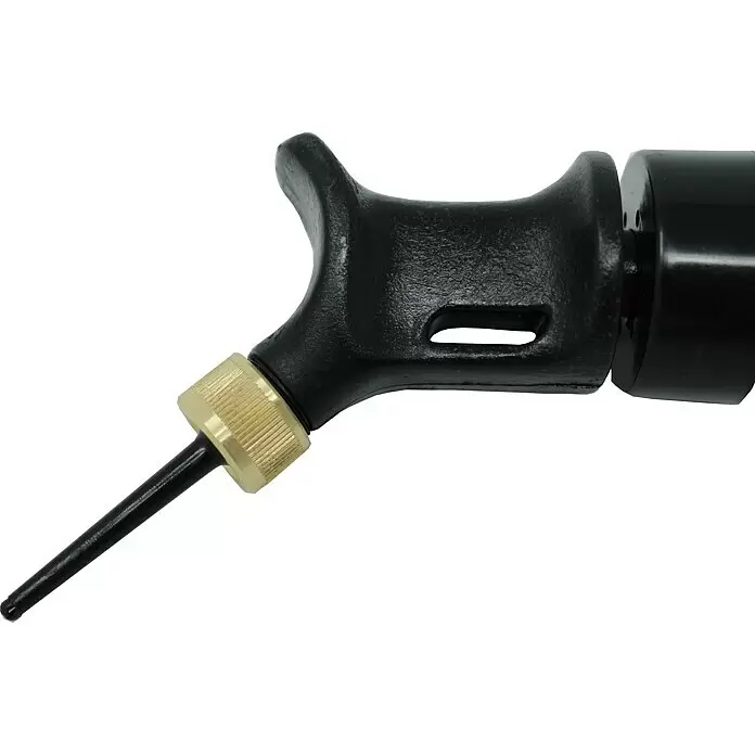 Seilflechter Bomba de aire - Específico para: Defensas para embarcaciones - Mango de herramienta negro texturizado con agarre ergonómico, tuerca de latón estriada y varilla negra.