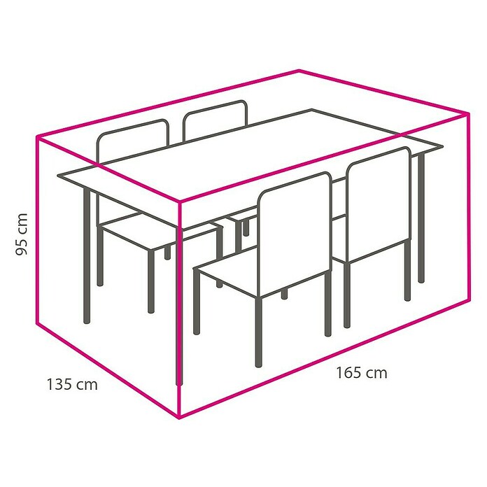 Outdoor Covers Beschermhoes voor zitgroepen (l x b x h: 165 x 135 x 95 cm) | BAUHAUS