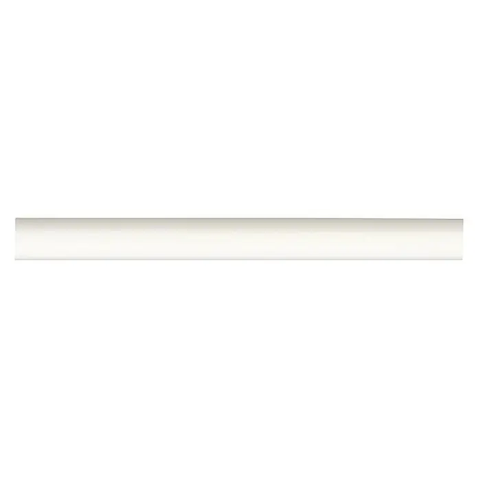 Barra para cortinas Ideas 12 - Ø x L: 12 mm x 200 cm, Metal, Blanco - Un solo palo blanco largo y delgado, posiblemente un lápiz, yace horizontalmente sobre un fondo oscuro.