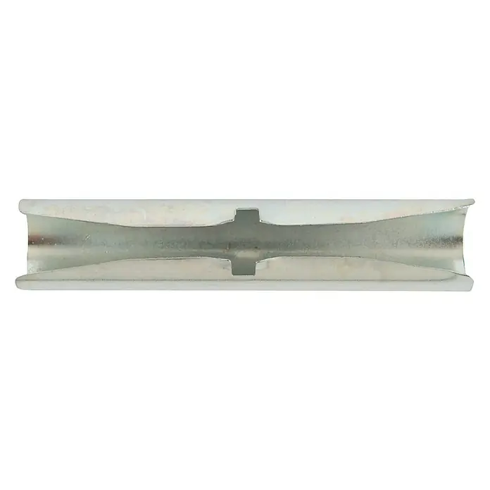 Elemento de unión de barra Ferro wood - 9,8 x 2 x 1,9 cm, Gris - Receptor para montaje en superficie, ranura central para facilitar la colocación. La construcción en metal zincado garantiza protección y durabilidad.