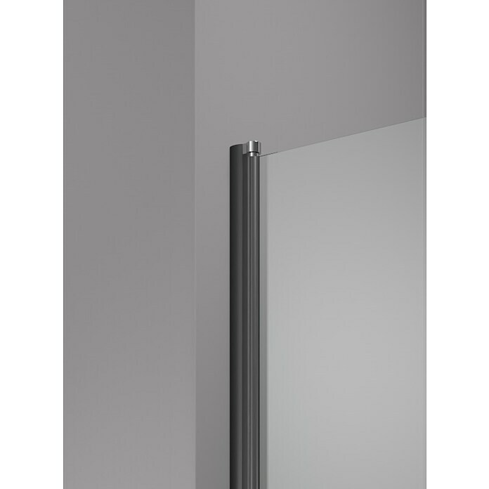 Camargue Vario Duschtür B1 (75 x 195 cm, Beschichtet, Stärke: 6 mm, Schwarz)