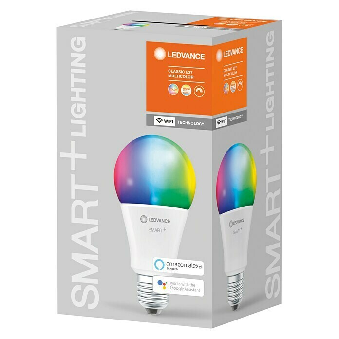 Ledvance Smart+ WiFi Smart-LED-Lampe Classic (E27, Dimmbar, RGBW, 1.521 lm, 14 W) | BAUHAUS