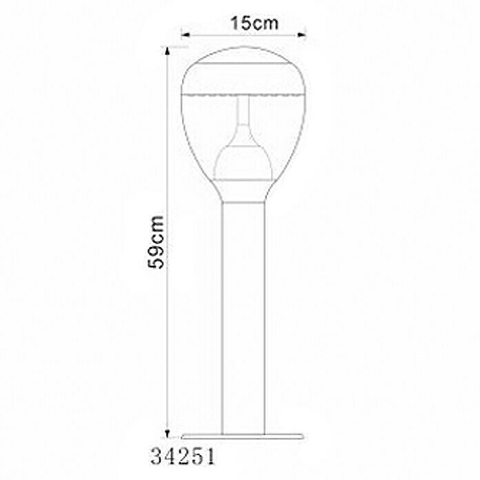 LED AL CALLISTO EDELSTAHL KUNSTSTOFF        H:60CM