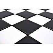 Mosaikfliese Quadrat CD 202 (29,8 x 29,8 cm, Schwarz/Weiß, Matt)