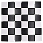 Mosaikfliese Quadrat CD 202 (29,8 x 29,8 cm, Schwarz/Weiß, Matt)