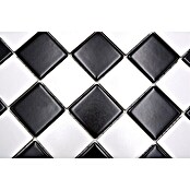 Mosaikfliese Quadrat CD 202 (29,8 x 29,8 cm, Schwarz/Weiß, Matt)