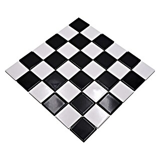 Mozaik pločica Quadrat CD 200 (29,8 x 29,8 cm, Crno-bijele boje, Sjaj)