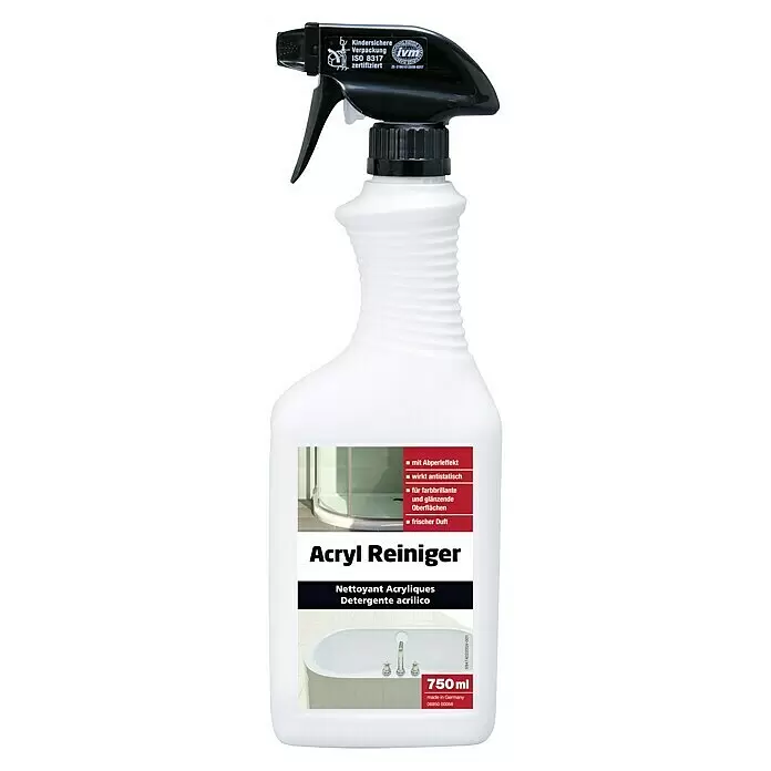 Wepos Reinigungsmittel Acryl Reiniger750 ml, Flasche mit Sprühkopf