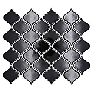 Mosaikfliese Florentiner Uni CLP 2BG (29,3 x 24,5 cm, Schwarz, Glänzend)