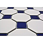 Mosaikfliese Octagon OCTA G464 (29,5 x 29,5 cm, Blau/Weiß, Matt)