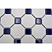 Mosaikfliese Octagon OCTA G464 (29,5 x 29,5 cm, Blau/Weiß, Matt)