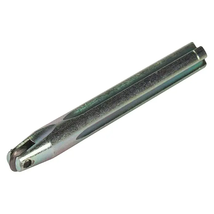 Rubi Rodel de corte de recambio Sllver Plus - 10 mm, 10 ud. - Vista detallada de una lezna moleteada con punta hueca, ideal para hacer agujeros precisos y trabajos de metal.