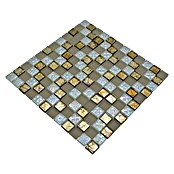 Mosaikfliese Quadrat Crystal Mix XCM 8LU80 (29,8 x 29,8 cm, Champagner, Glänzend)