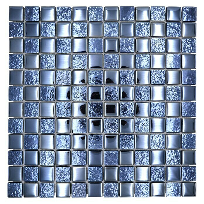 Mosaikfliese Quadrat Crystal Mix XCM 8LU89 (29,8 x 29,8 cm, Schwarz, Glänzend)