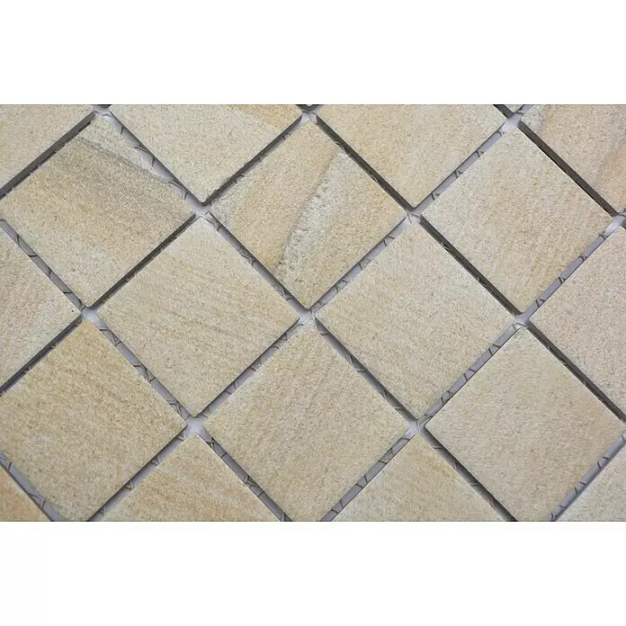Mosaikfliese Quadrat AI SO 98 - 29,8 x 29,8 cm, Beige, Matt - Detailaufnahme