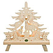 LED-Weihnachtsdekoleuchte Rehe (6 x 30 x 30 cm, Natur, Netzbetrieben, Glühlampe) | BAUHAUS