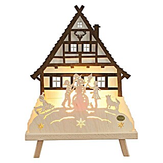 LED-Weihnachtsleuchte Waldhaus (L x B x H: 6 x 30 x 41 cm, Lichtfarbe: Warmweiß)