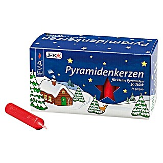 Pyramidenkerzen-Set (50 Stk., Rot)