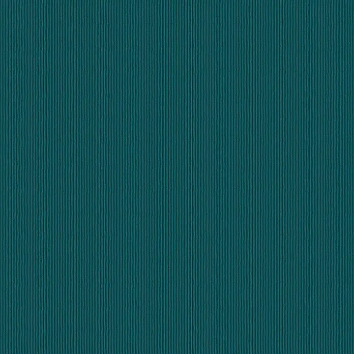 Tela por metros Loneta Oporto - 30% poliéster y 70% algodón, Turquesa - Papel pintado verde azulado oscuro con textura acanalada vertical, ofreciendo un fondo sutil pero elegante para interiores modernos.