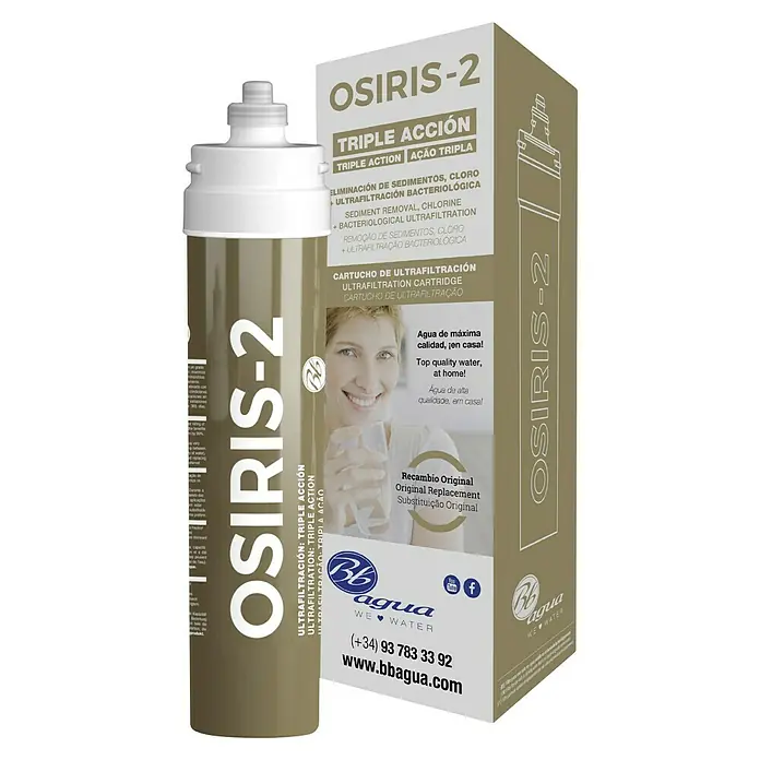 Bb agua Cartucho de repuesto Osiris 2 - Filtros de agua, Específico para: BbAgua Filtro de agua de osmosis Osiris 2 - Imagen del producto del sistema de cartucho de filtro de agua OSIRIS-2 para la depuración de agua doméstica.