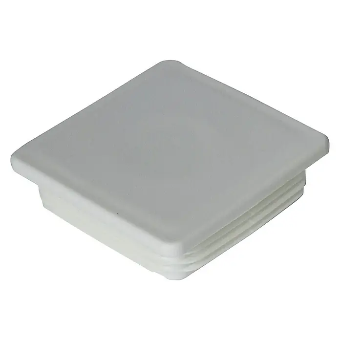 Gardendreams Pfostenkappe9 x 9 x 9 cm, Weiß - Grauer quadratischer Rohrabschlussstopfen, ideal zum Schutz und zur Abdeckung von Rohrenden. Robuste Bauweise für zuverlässigen Schutz.