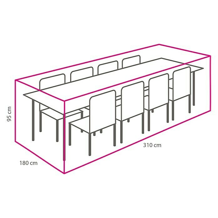 Outdoor Covers Beschermhoes voor zitgroepen (l x b x h: 310 x 180 x 95 cm) | BAUHAUS