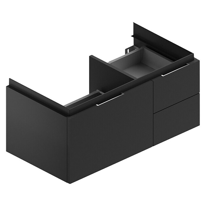 Riva Tape Waschtischunterschrank (83,5 x 42,2 x 38,6 cm, Schwarz) | BAUHAUS