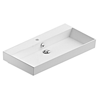 Riva Tape Lavabo empotrado Tape (An x L: 85 x 45,5 cm, Cerámica, Blanco)