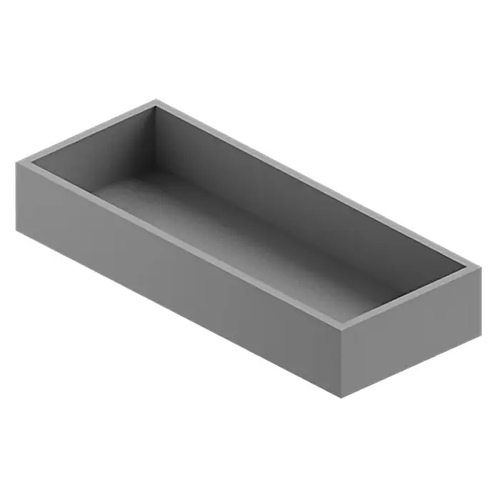 Riva Draw Waschtischunterschrank - 100 x 50 x 25 cm - Grauer rechteckiger Kasten, ideal für Aufbewahrung oder Präsentation. Schlichtes Design, passend für verschiedene Einrichtungsstile.