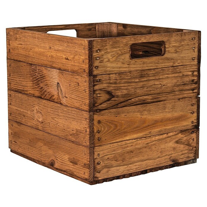 Holzkiste Used Natur mit Eingriffen (L x B x H: 32,5 x 33 x 37,5 cm, Braun, 2 Eingriffe) | BAUHAUS