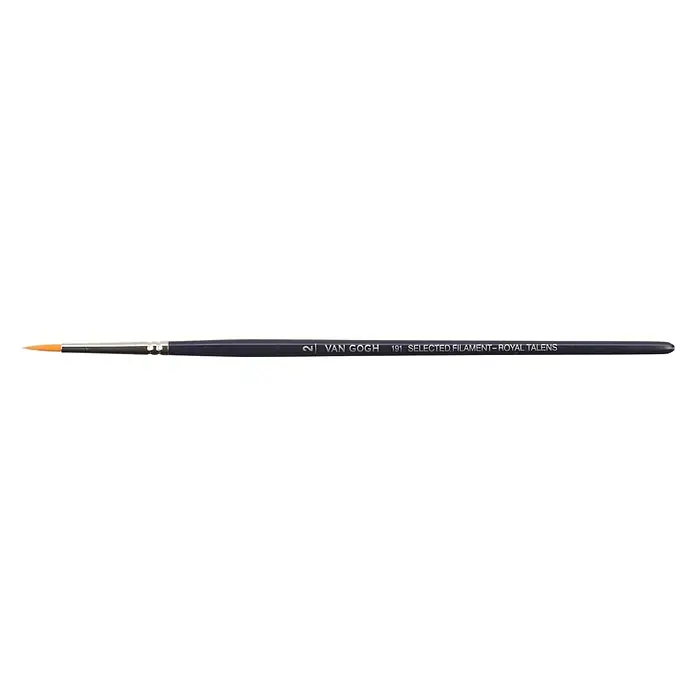 Talens Van Gogh Pincel redondo Aguada tipo 191 - Tamaño pincel: N.2, Fibra sintética, Madera - Pincel Van Gogh tamaño 2, ideal para trabajos de detalle fino. Con filamento seleccionado, fabricado por Royal Talens.
