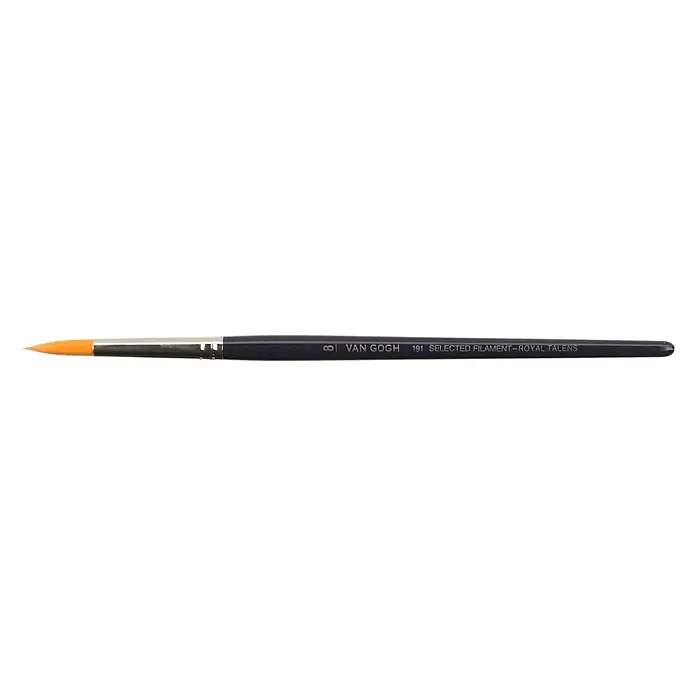 Talens Van Gogh Pincel redondo Aguada tipo 191 - Tamaño pincel: N.8, Fibra sintética, Madera - Pincel Van Gogh 191, número 8. Ideal para trabajos detallados con filamento seleccionado de Royal Talens. Preciso y duradero.