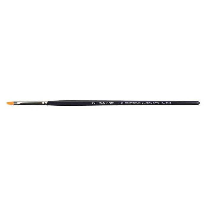 Talens Van Gogh Pincel plano AC Toray 194 - Tamaño pincel: N.2, Fibra sintética, Madera - Pincel Van Gogh serie 194, tamaño 2, con filamento seleccionado - ideal para detalles finos y líneas precisas en la pintura.