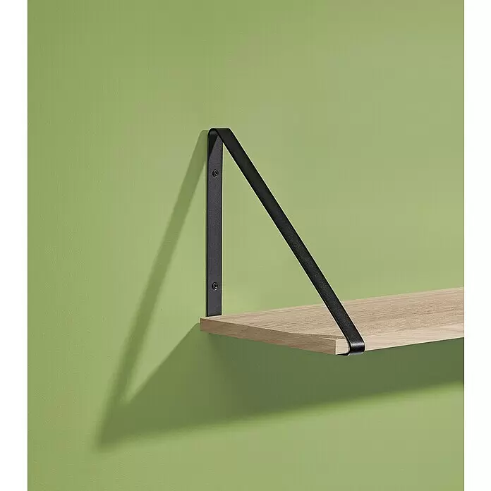 Dolle Wandkonsole - 250 x 25 x 250 mm, Belastbarkeit: 25 kg, Metall, Schwarz - Detailaufnahme