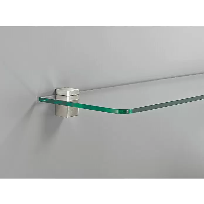 Dolle Wandregalhalter Bloc - Belastbarkeit: 15 kg, Passend für: Regalbodenstärke 6 - 19 mm, Silber, 2 Stk. - Detailaufnahme