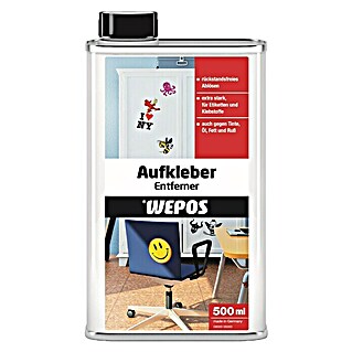 Wepos Aufkleber-Kleberesteentferner (500 ml, Flasche)