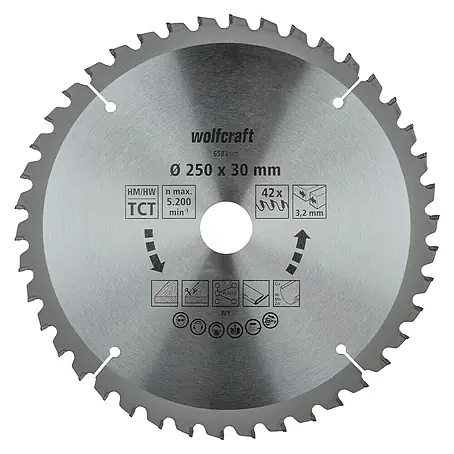 Wolfcraft  Kreissägeblatt Serie lila