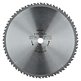 Wolfcraft Kreissägeblatt Serie braun (400 mm, Bohrung: 30 mm, 36 Stk., Geeignet für: Tischkreissägen)