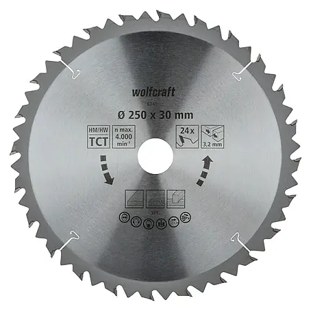 Wolfcraft  Kreissägeblatt Serie braun