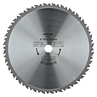 Wolfcraft Kreissägeblatt Serie braun (350 mm, Bohrung: 30 mm, 32 Stk., Geeignet für: Tischkreissägen)