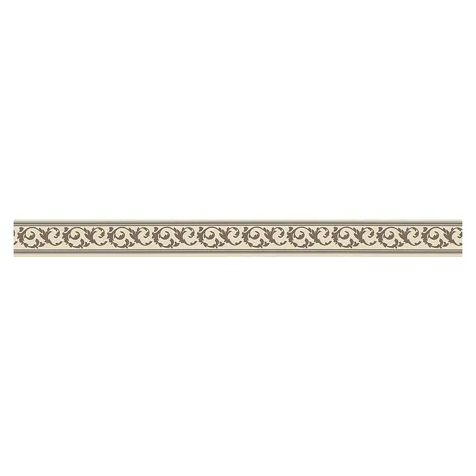 A.S. Création Only Borders 11 Tapetenborte Ranke - Kunststoff, Braun/Beige - Elegante Bordüre mit floralem Muster. Ideal für die Dekoration von Wänden und Möbeln, mit feinen Linien und verschnörkelten Verzierungen.