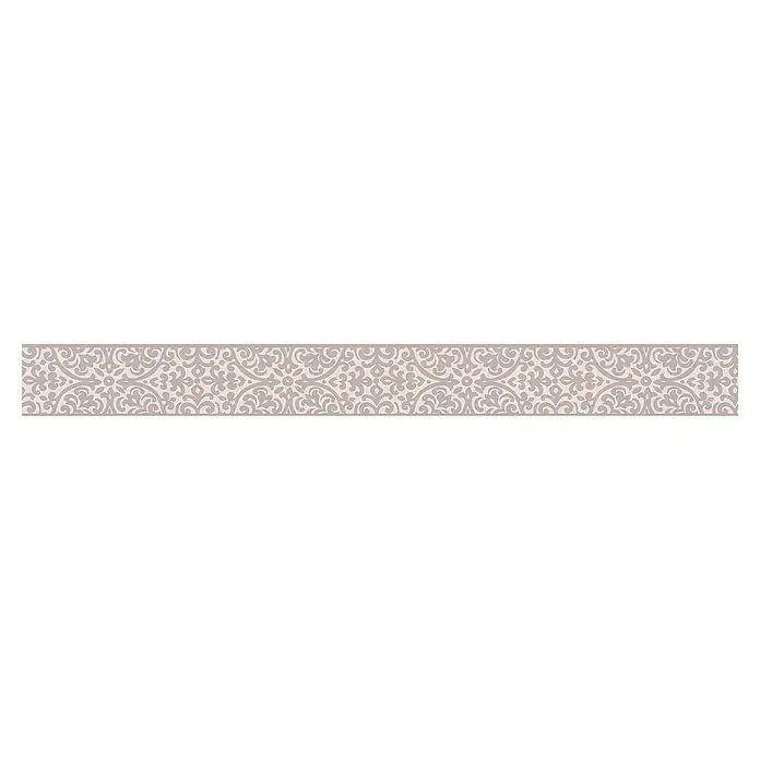 A.S. Création Only Borders 11 Tapetenborte Allover-Ranke - Kunststoff, Grau/Weiß - Ein dekorativer Bordürenaufkleber mit einem eleganten, floralen Muster in sanften Grautönen, ideal für stilvolle Raumgestaltung.
