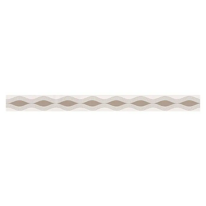 A.S. Création Only Borders 11 Tapetenborte Grafische Wellen - Kunststoff, Braun/Beige - Dieses dekorative Bordürenfliesen-Design verfügt über sich wiederholende, weiche Wellenlinien und elegante Rauten, die jedem Raum einen Hauch von Raffinesse verleihen.
