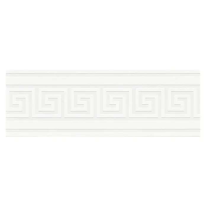 A.S. Création Only Borders 11 Tapetenborte Mäander - Weiß, 5 x 0,13 m, Selbstklebefolie - Weißes Wandbordüre mit einem klassischen griechischen Mäandermuster, ideal für stilvolle Akzente in jedem Raum.