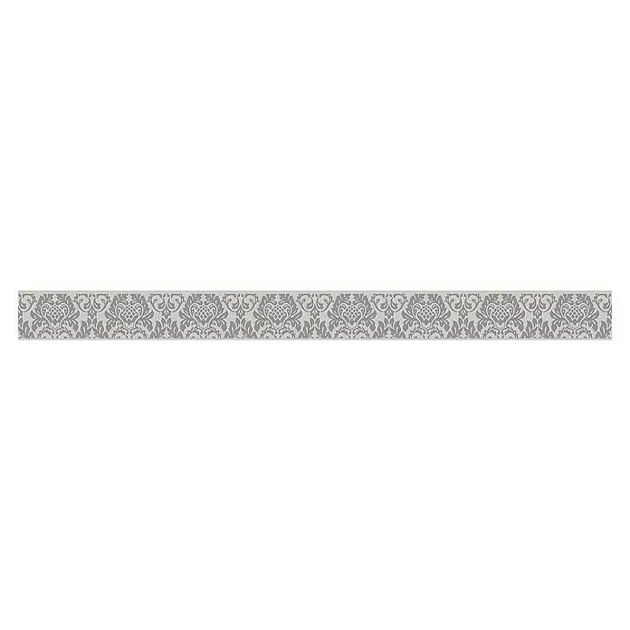 A.S. Création Only Borders 11 Tapetenborte Ornament - Kunststoff, Grau - Graue Bordüre mit floralen Mustern für eine elegante Dekoration. Das filigrane Design verleiht jedem Raum eine edle Note.