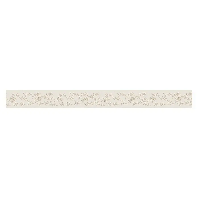 A.S. Création Only Borders 11 Tapetenborte Blumenranke - Kunststoff, Gold - Eine Nahaufnahme einer Bordüre mit blassbraunen Blättern und Blumen, die ein zartes und elegantes florales Muster ergibt.
